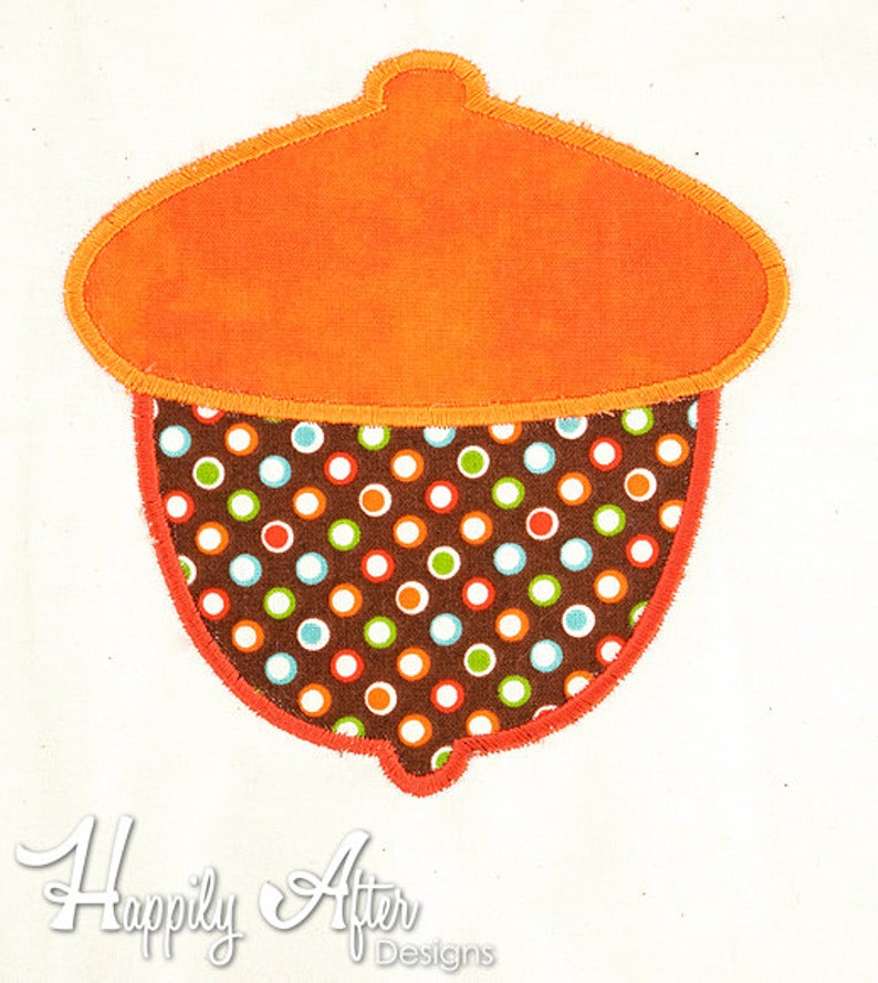 Acorn Applique Embroidery Design Autumn Applique Fall Etsy