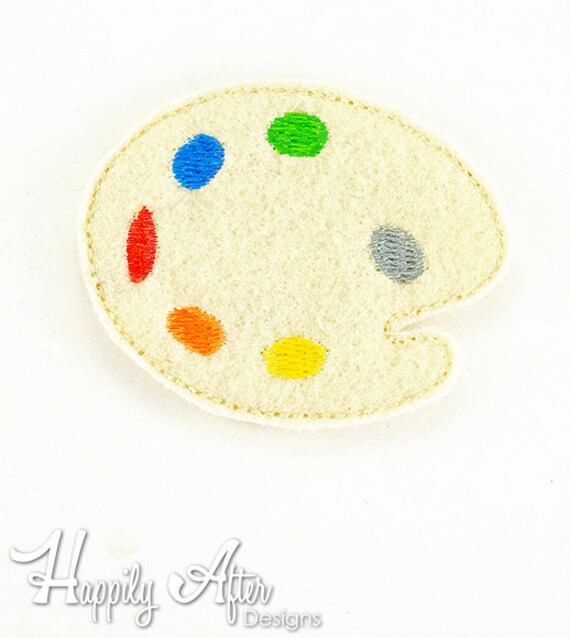 Painting Palette Feltie Embroidery Design Paint Feltie Etsy