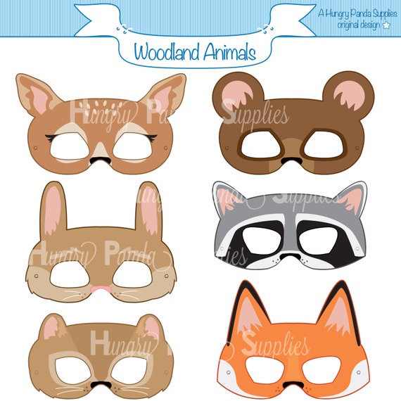 Trivial Integral Taktil sans Woodland Forest Animals Printable Masks Woodland Animal Mask - Etsy