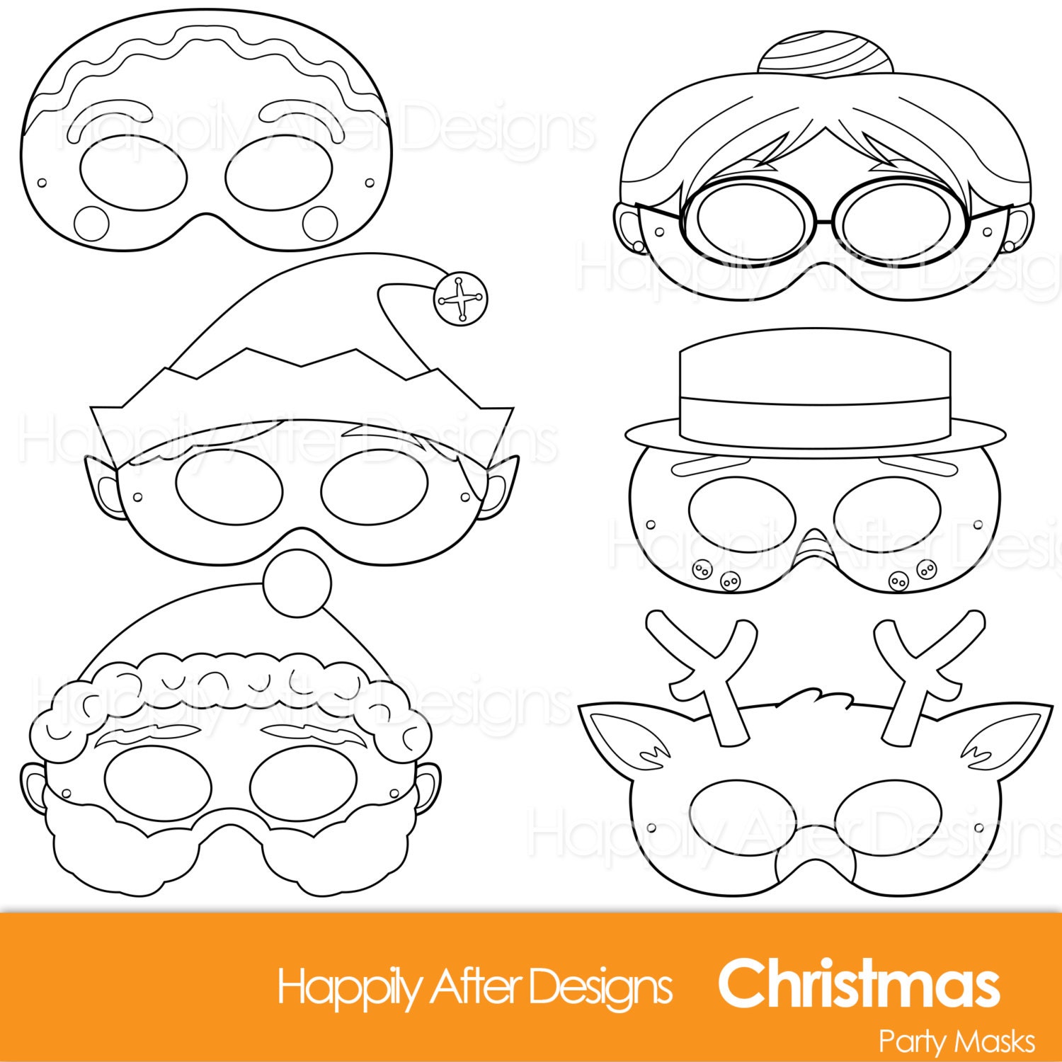 Christmas Mask Printable