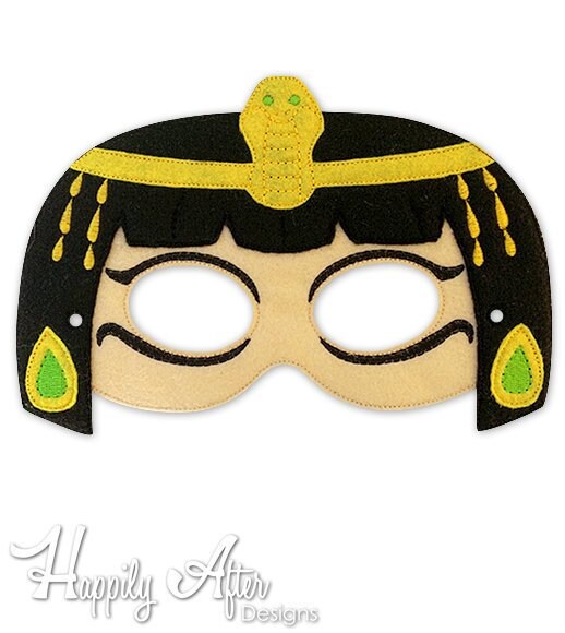 Cleopatra Mask Embroidery Design, Cleopatra Mask, Machine