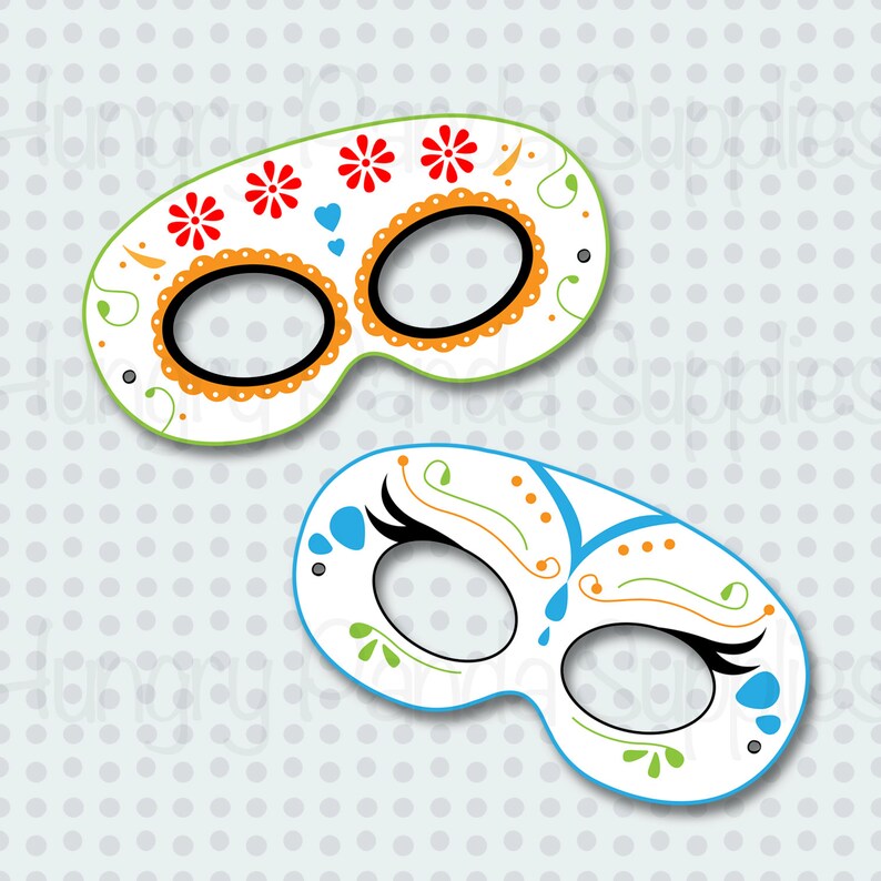 Day of the Dead Masks, Dia De Los Muertos, Sugar Skull Mask, Día De ...