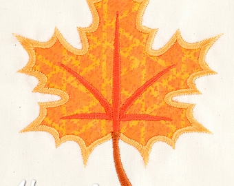 Blatt Applikation Stickdatei, Blatt Applikation, Herbst Applikation, Maschinenstickerei, Applikation, Blatt-Design, Herbst Stickerei, Blätter, Blatt