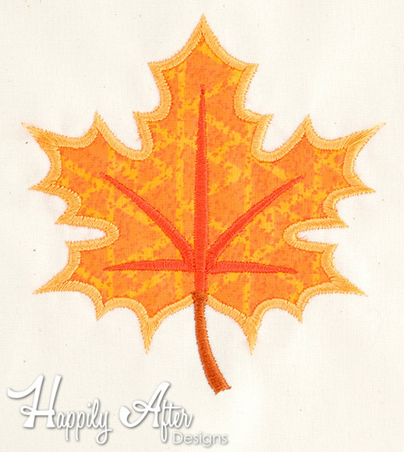 Leaf Applique Embroidery Design Leaf Applique Autumn Etsy