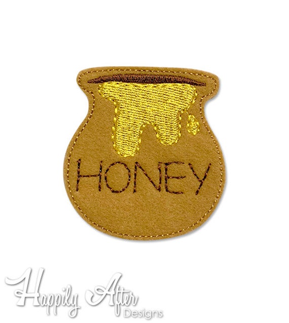Honey Pot Feltie Embroidery Design, Honey Feltie, Machine