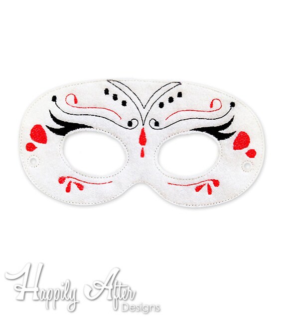 Sugar Skull Mask Machine Embroidery Sugar Skull Mask Machine Embroidery