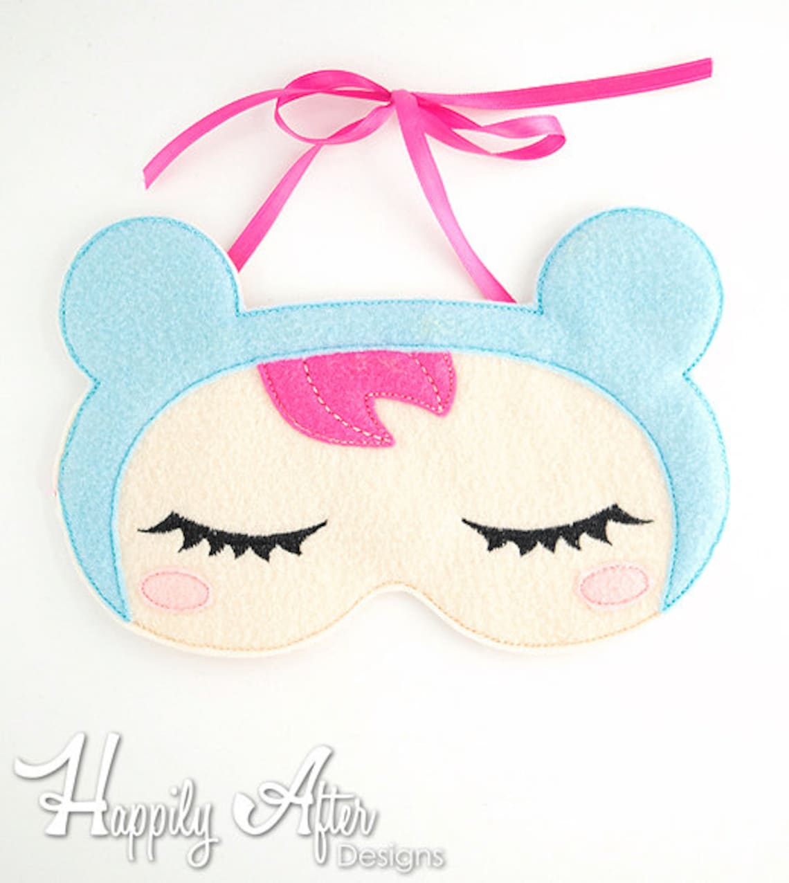 Sleeping Cutie Sleep Mask Embroidery Design kawaii sleep Etsy