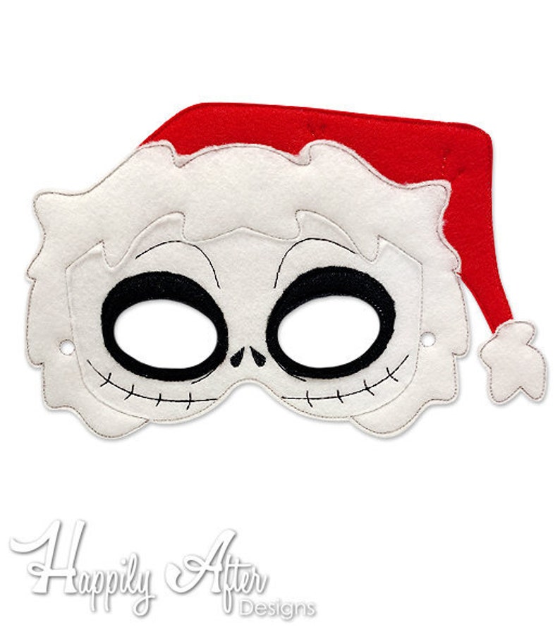 Christmas Skeleton Mask Embroidery Design Skull Mask Machine - Etsy