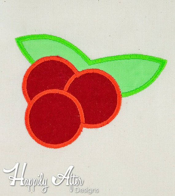 Cranberries Applique Embroidery Design Berry Applique Autumn Etsy