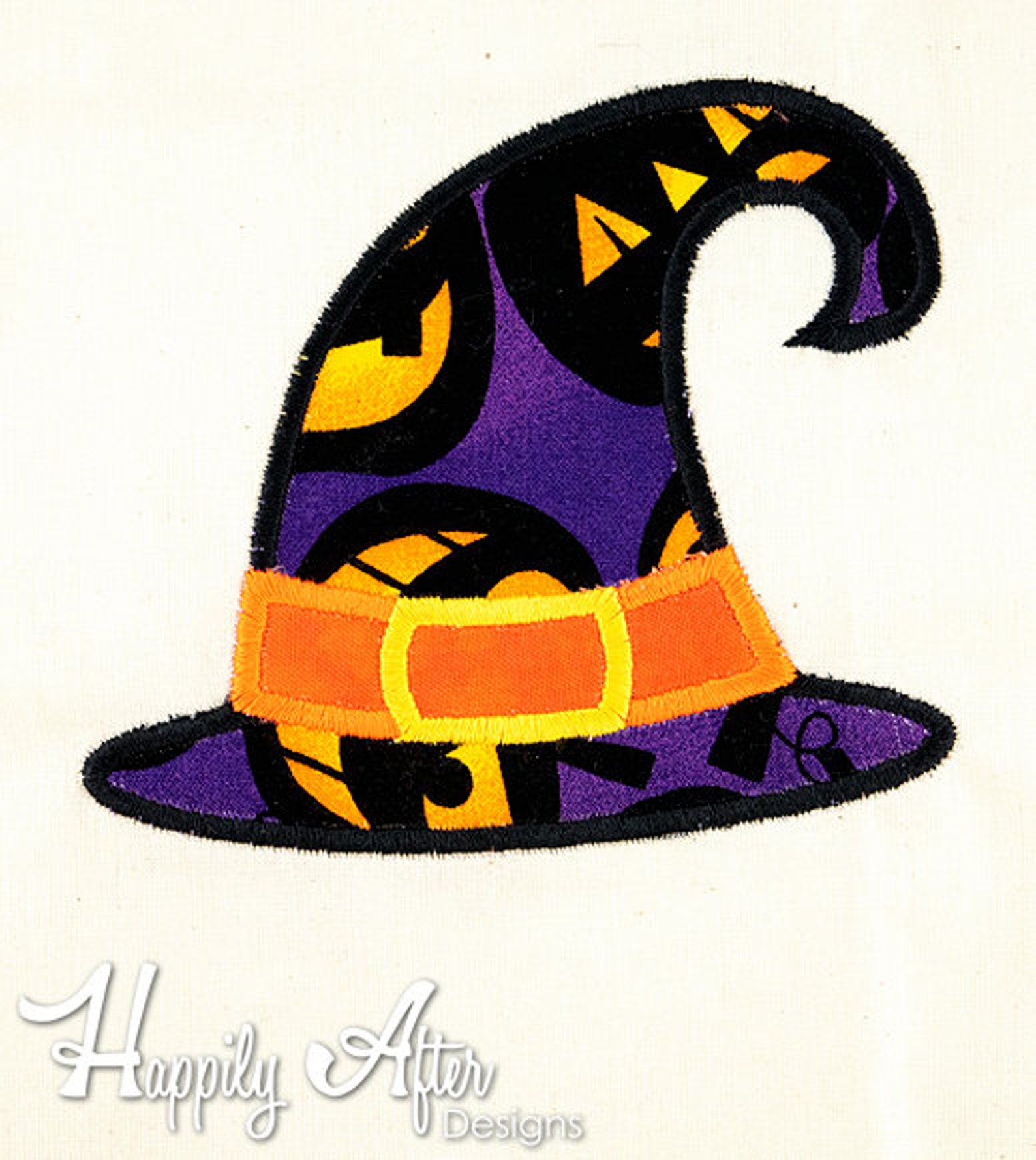 Witch Hat Applique Embroidery Design Halloween Applique Etsy