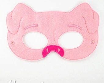 Little Pig 1 Mask Embroidery Design, pig mask, machine embroider, ITH mask, in the hoop mask,embroidery mask, 5x7, 6x10, pig costume, pigs