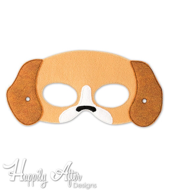 Beagle Mask Embroidery Design Beagle Mask Machine - Etsy