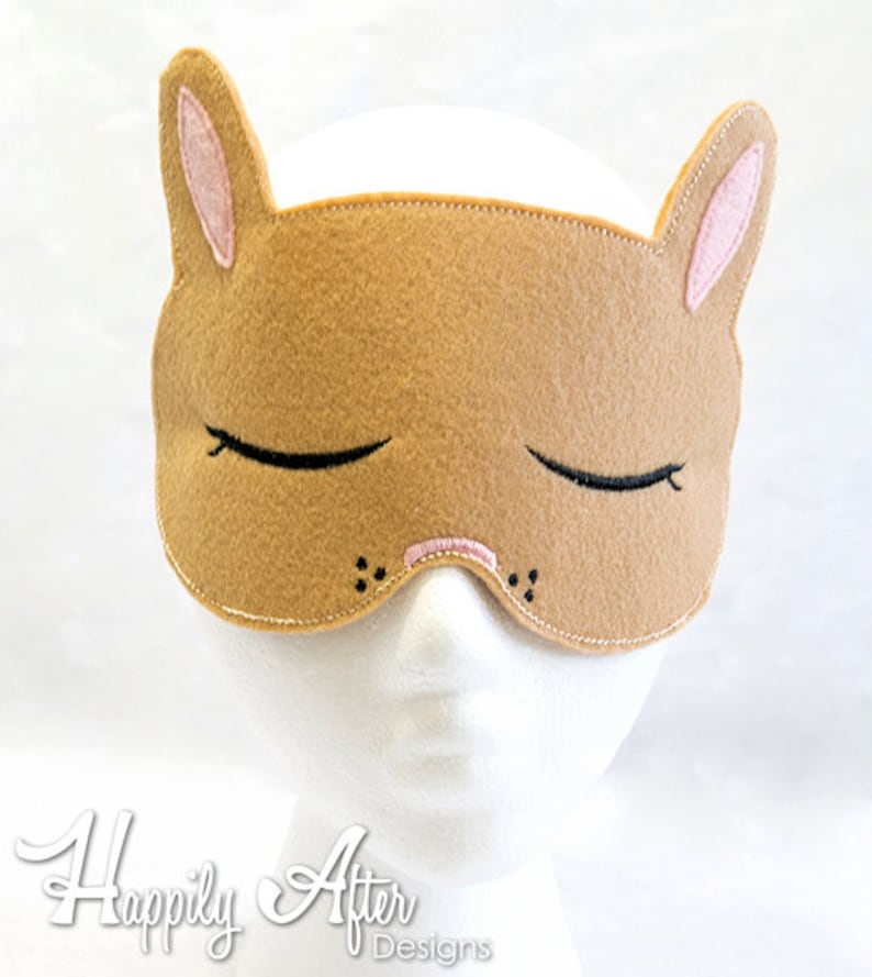 Bunny Sleep Mask Embroidery Design Sleep Mask Machine Etsy