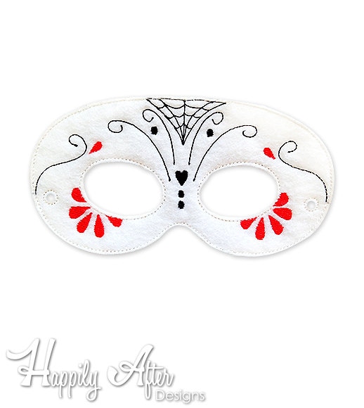 Day of the dead mask 2 embroidery design sugar skull mask  etsy Day of the dead mask 2 embroidery design sugar skull mask  etsy