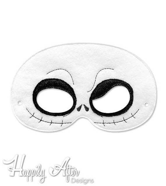 Fun Skeleton Mask Embroidery Design skeleton mask machine | Etsy