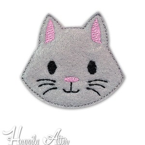 Kitty Feltie Embroidery Design, kitty feltie, cat feltie, machine embroidery, ITH, in the hoop, 4x4, cat embroidery, kitty felt design