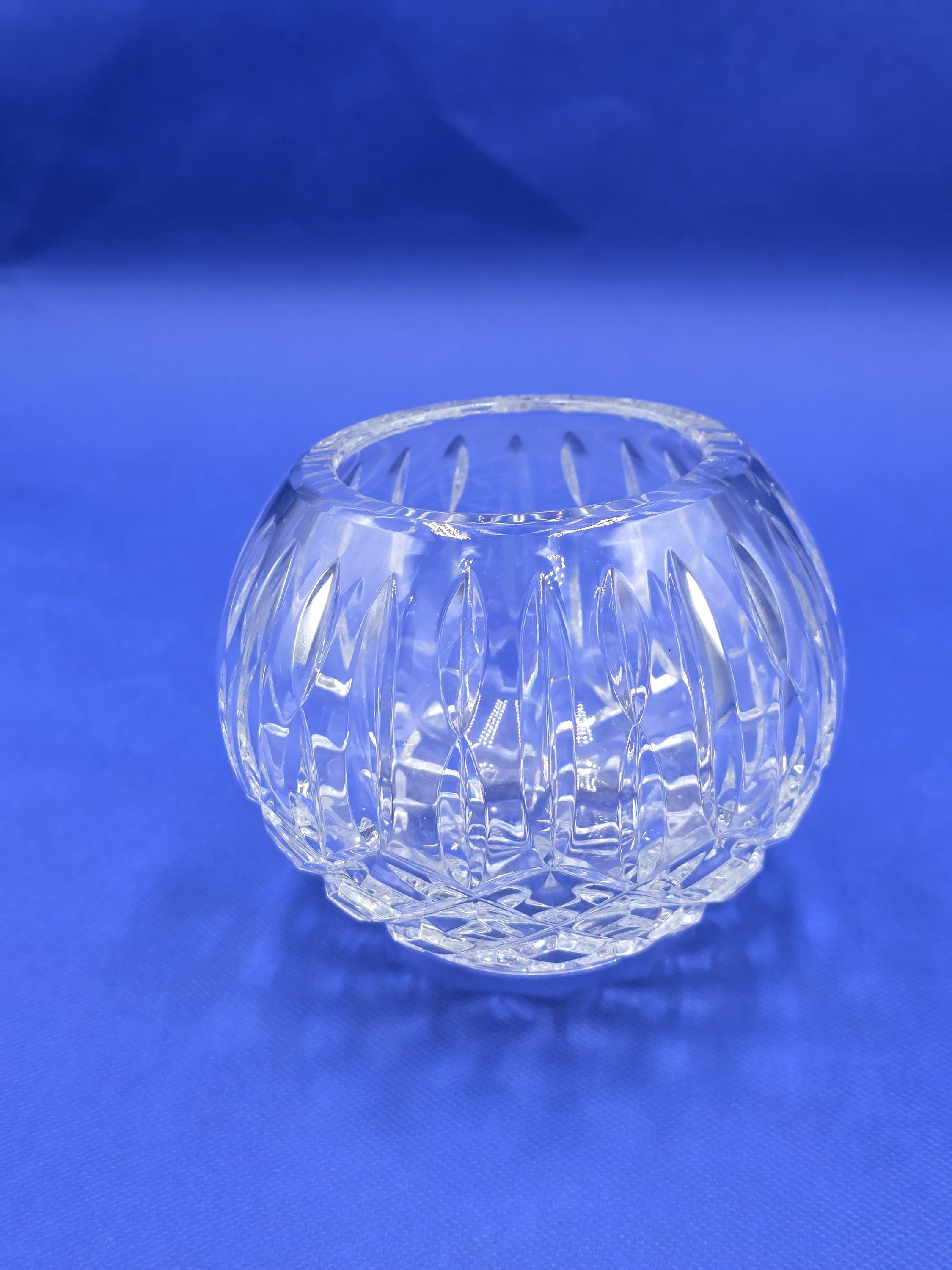 7 Inch Crystal Rose Bowl - Etsy