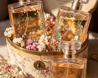 Personalized Perfume Bottle, Maid of Honor Proposal Gift, Custom Refillable Empty Glass Bottle, Wedding Bridesmaid Gift,Bridal Party Gift