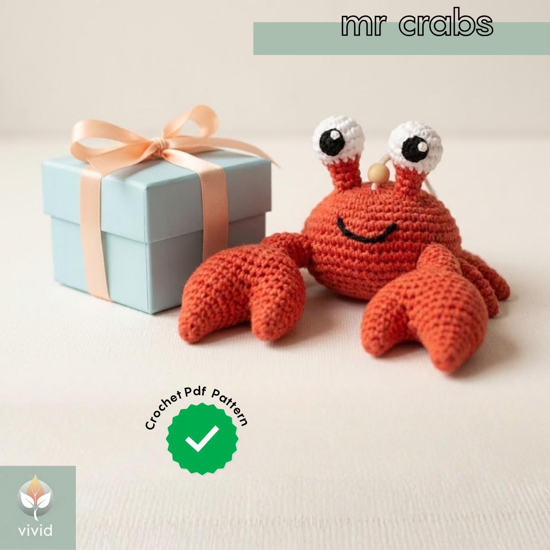 37 Crab Crochet Patterns for Cute Sea-Themed Makes You’ll Love Hooking 18 Mr. Crab Amigurumi Crochet Pattern: DIY Sea Animal Toy (