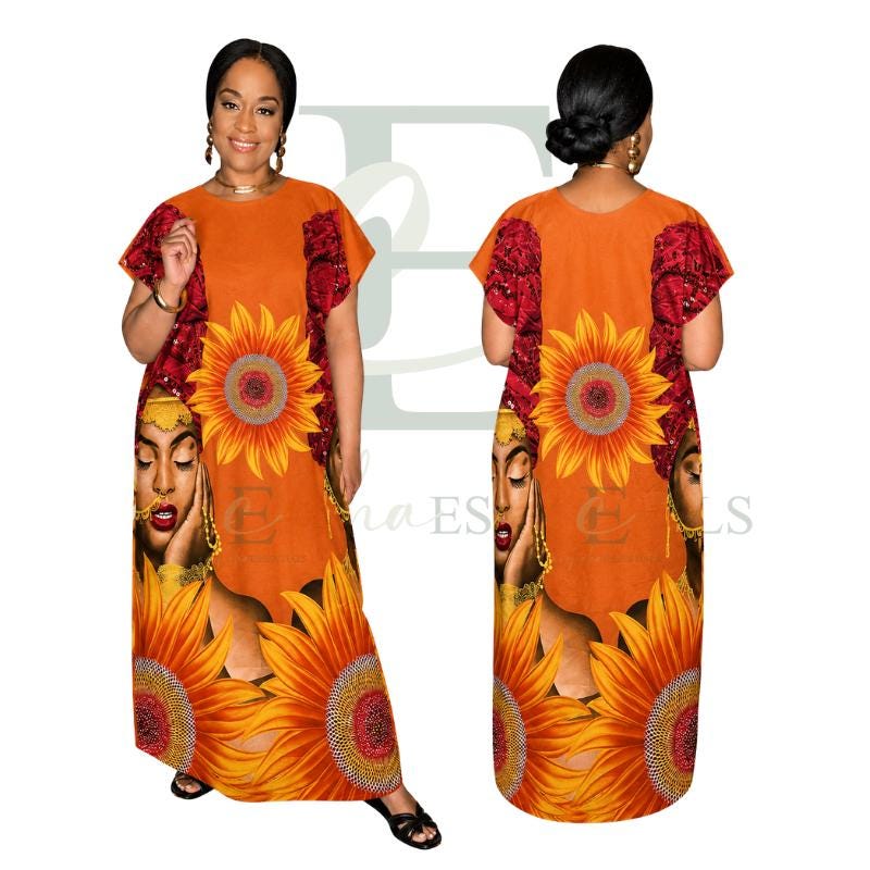 Sunflower Print Dress - Etsy