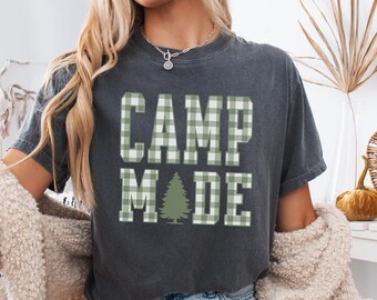 Comfort Colors® Camp Mode Shirt, Camping Graphic Tee, Outdoors Adventure T-Shirt, Nature Lover Gifts, Summer Vacation Shirt, Hiking Trip Top