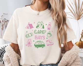 Comfort Colors® Camping Shirt, Nature Lover Tee, Summer Vacation Graphic Tee, Road Trip Shirt, Gift for Outdoor Adventure Lover, Camper Life