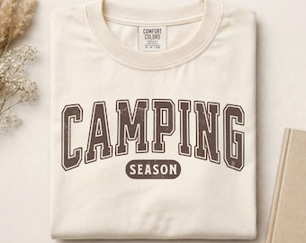 Comfort Colors® Camping Season Shirt, Camping Group T-Shirt, Nature Lover Gift, Outdoor Adventure Tee, Hiking Shirt, Camp Life Graphic Tee