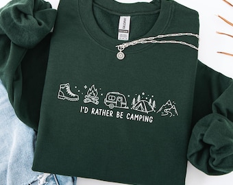 Camping Sweatshirt, Camp Life Crewneck, Camping Crew Shirt, Nature Lover Gift, Outdoor Adventure Lover Shirt, Glamping RV Life Sweater
