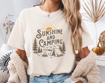 Comfort Colors® Camping Shirt, Camp Life Graphic Tee, Happy Camper Shirt, Nature Lover Gift, Summer Vacation Tee, Outdoor Adventure Shirt
