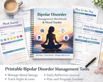 Bipolaire stoornis Mood Tracker & Recovery Planner (pdf-download)