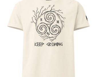 Triskelion T-Shirt | Viking Runes, Nature Spiral Graphic, Nordic Mythology Gift