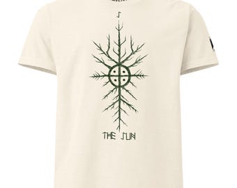 The Sun Tarot Card Shirt | Solar Cross Symbol Tee | Yggdrasil Tree Branches | Jera Harvest Rune | Witchy Clothing | Spiritual Growth Top