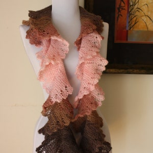 Knitted Flounce Scarf, PDF Pattern