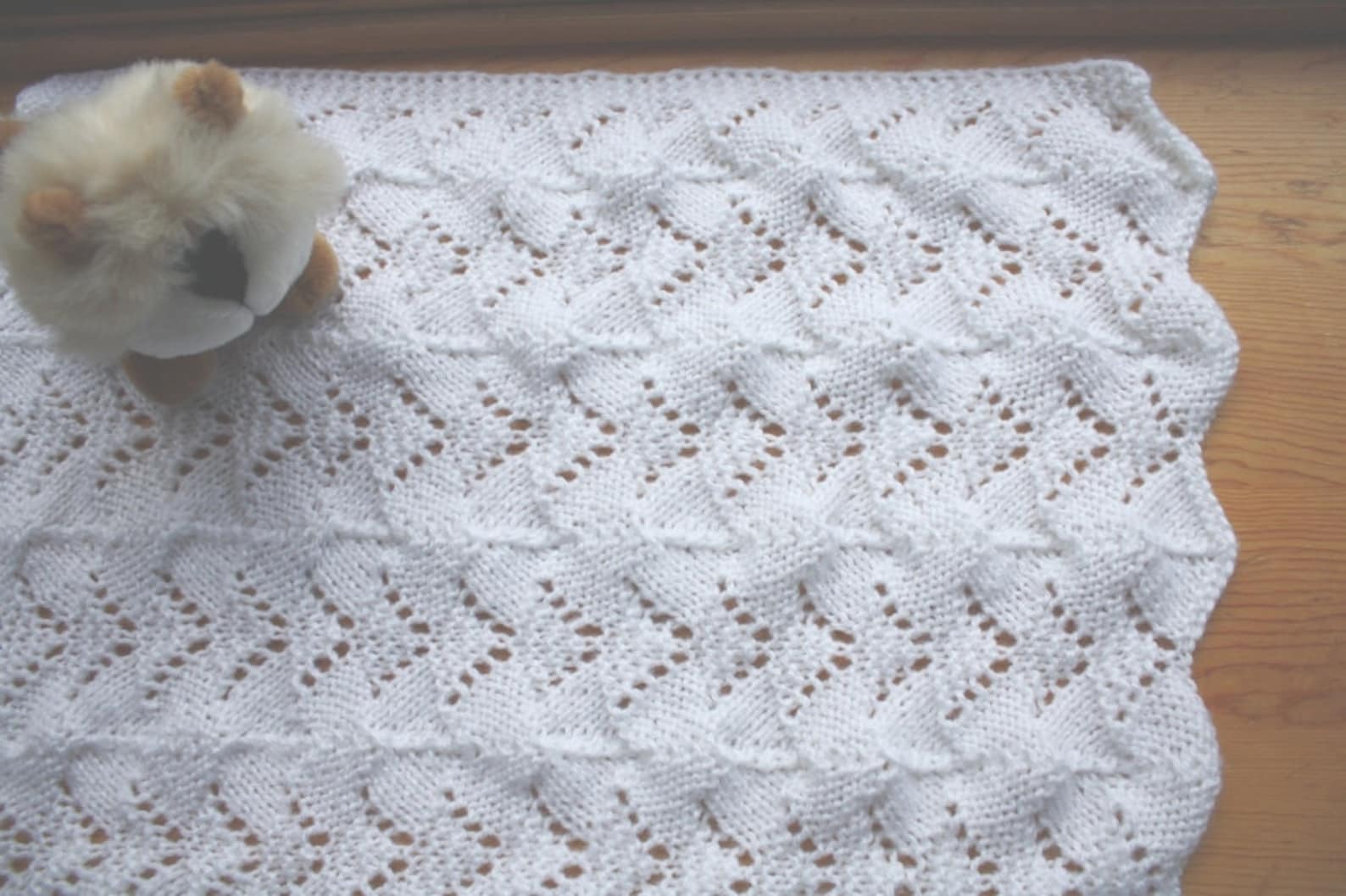 Reversible Lace Baby Blanket Pattern PDF Etsy