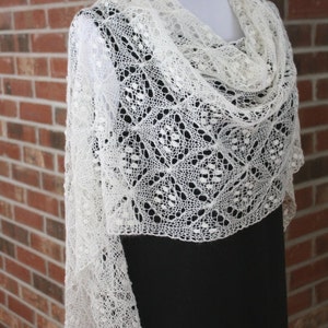 Quatrefoil Lace Scarf, PDF Pattern, Knitting, Lace