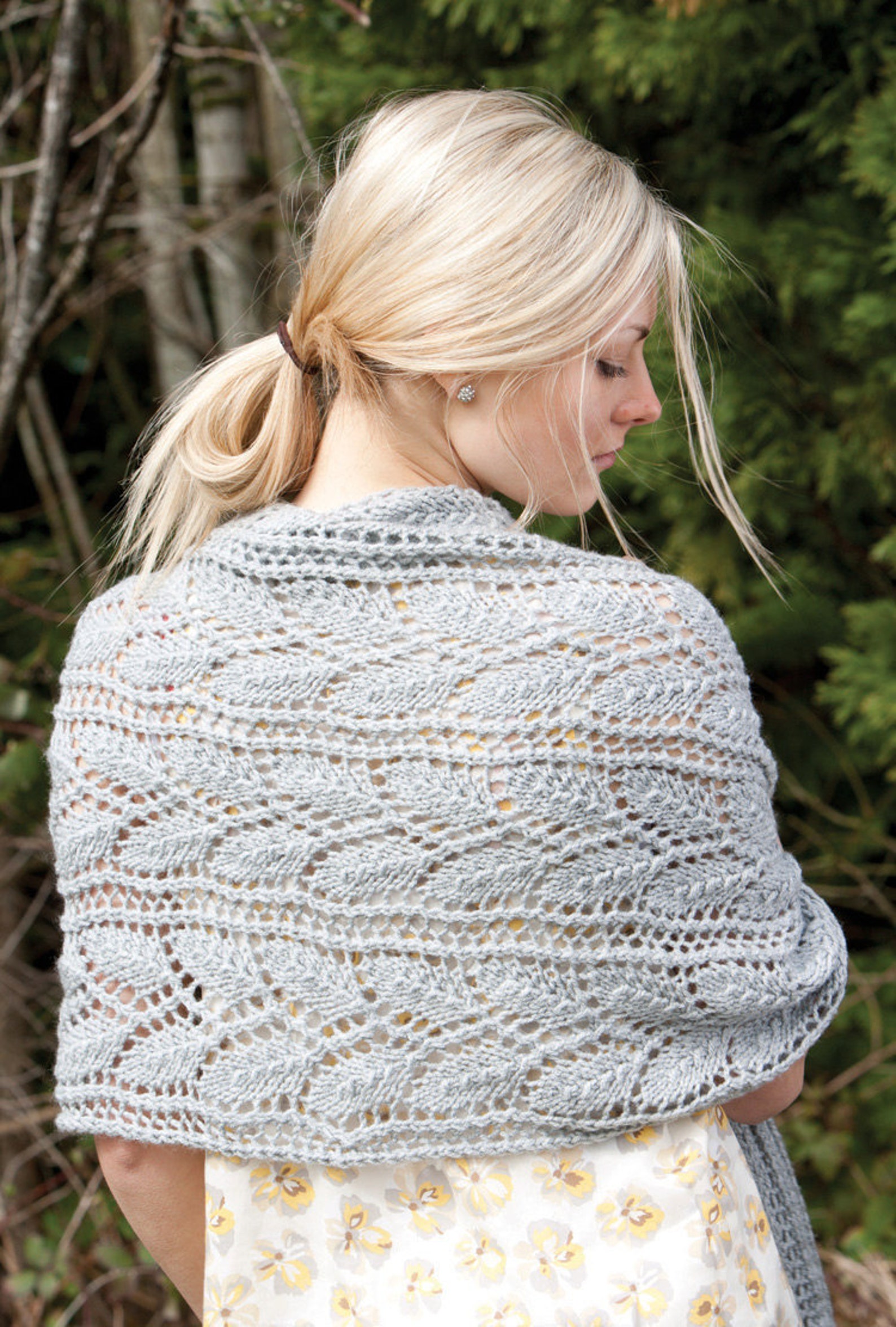 Knitted Wrap, Scarf or Prayer Shawl Pattern. PDF Download. (Instant