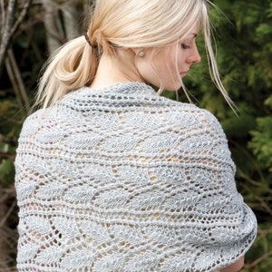 Knitted Wrap, Scarf or Prayer Shawl pattern. PDF download.