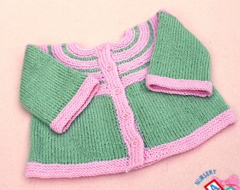 Baby Jacket Pattern, Fingering Weight, PDF download