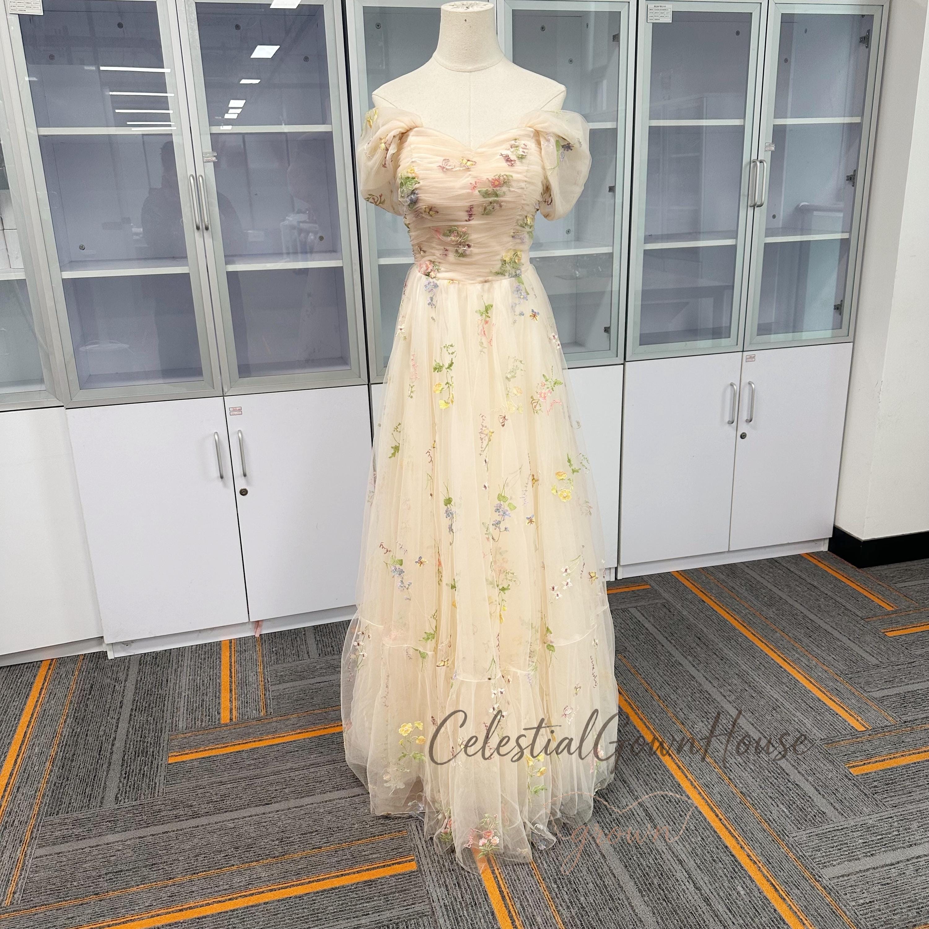 sachin and babi light blue dress Watercolor Wild Flowers Printed Eyelet Embroidered Faux-Wrap Dress main image 1
