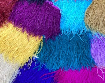 Ostrich Feather Lace Trim – Costume Decoration, Natural Feather Ribbon