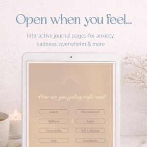 Mental Health Journal Self Care Wellness with Guided Prompts Mood Tracker Ritual Pages Journal for GoodNotes iPad Digital Printable Diary