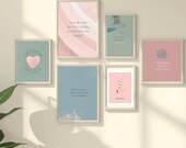 Motivational Wall Art Set Mindful Posters for Therapy Office Yoga Studio Meaningful Positive Home Decor Ideas Mental Health Printable Cads