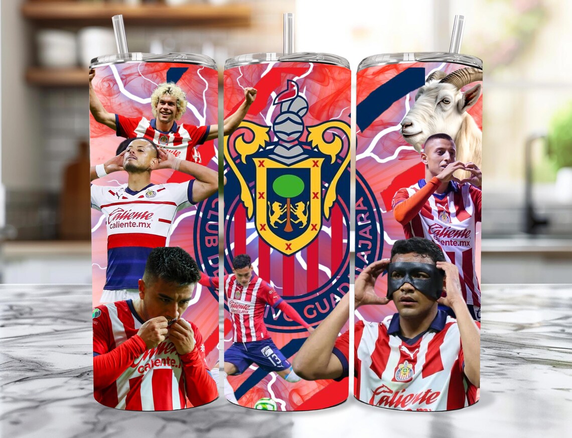 Chivas Club 20oz Wrap, Digital Download, Guadalajara Soccer Players ...
