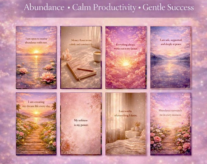 Manifestation iPad Wallpaper Pack | Calm Abundance & Soft Feminine Energy | Digital Download | SoftPixellea