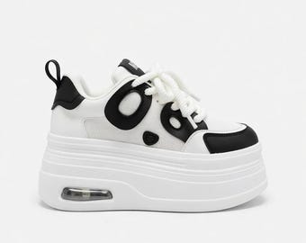 Panda Chunky Plateau Sneakers - Anpassbare DIY koreanische Style Base