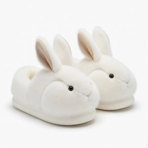 Plush Bunny Slippers: Ultra-Soft Indoor House Shoes for Cozy Winter Wear