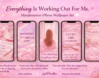 Manifestation iPhone Wallpaper | Soft Girl (Digital Download Set of 6) SoftPixellea