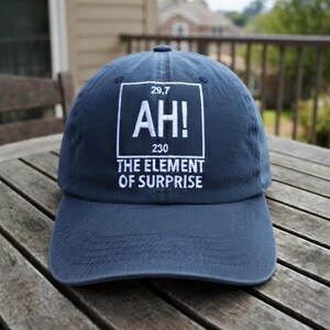 Funny Science Embroidered Hat, AH Surprise Element Cap, Gift for Chemist, Science Student Gift, Birthday Gift for Nerd