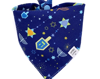 Hanukkah Dreidel Bandana - Hanukkah Dog Bandana