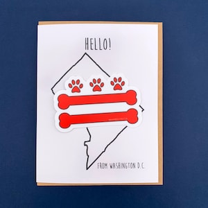 Hello from Washington D.C. Card - Washington D.C. Card - District of Columbia Card - D.C. Card